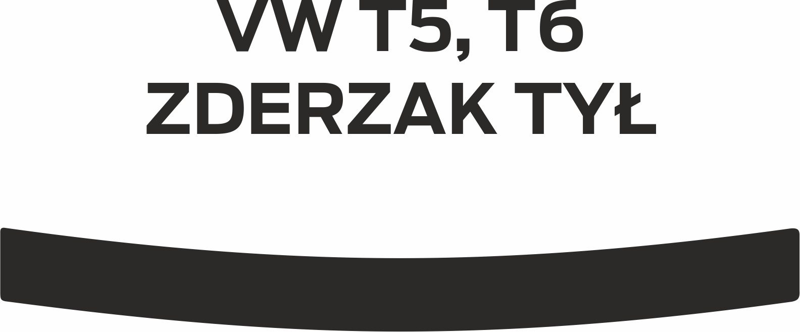 Naklejka na tylni zderzak do samochodu VW T5 T6 STICKER DECALS STRIPES