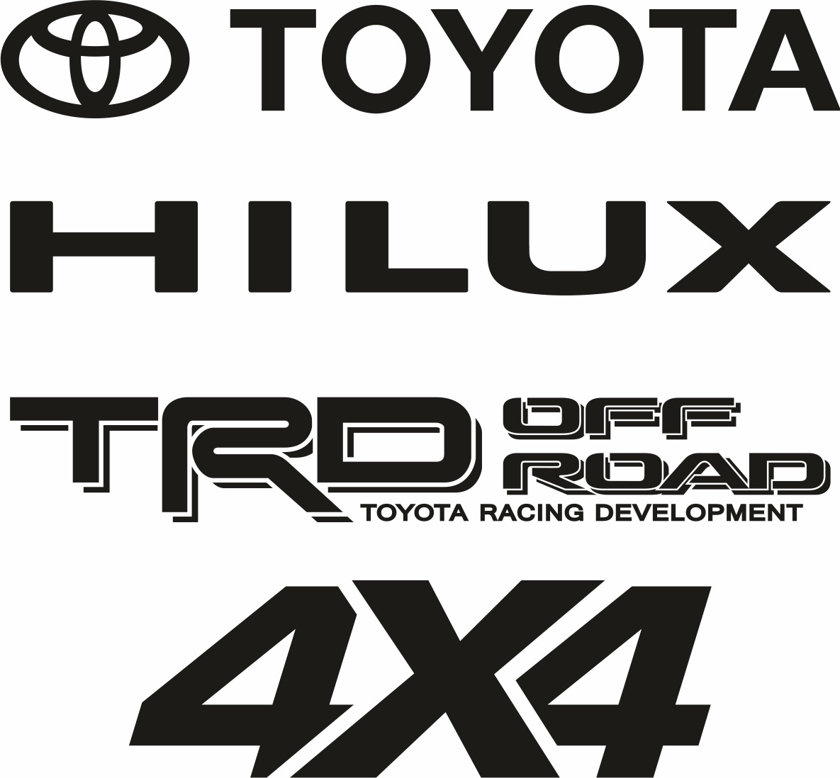 Naklejki na samochód Toyota Hilux STICKER DECALS STRIPES