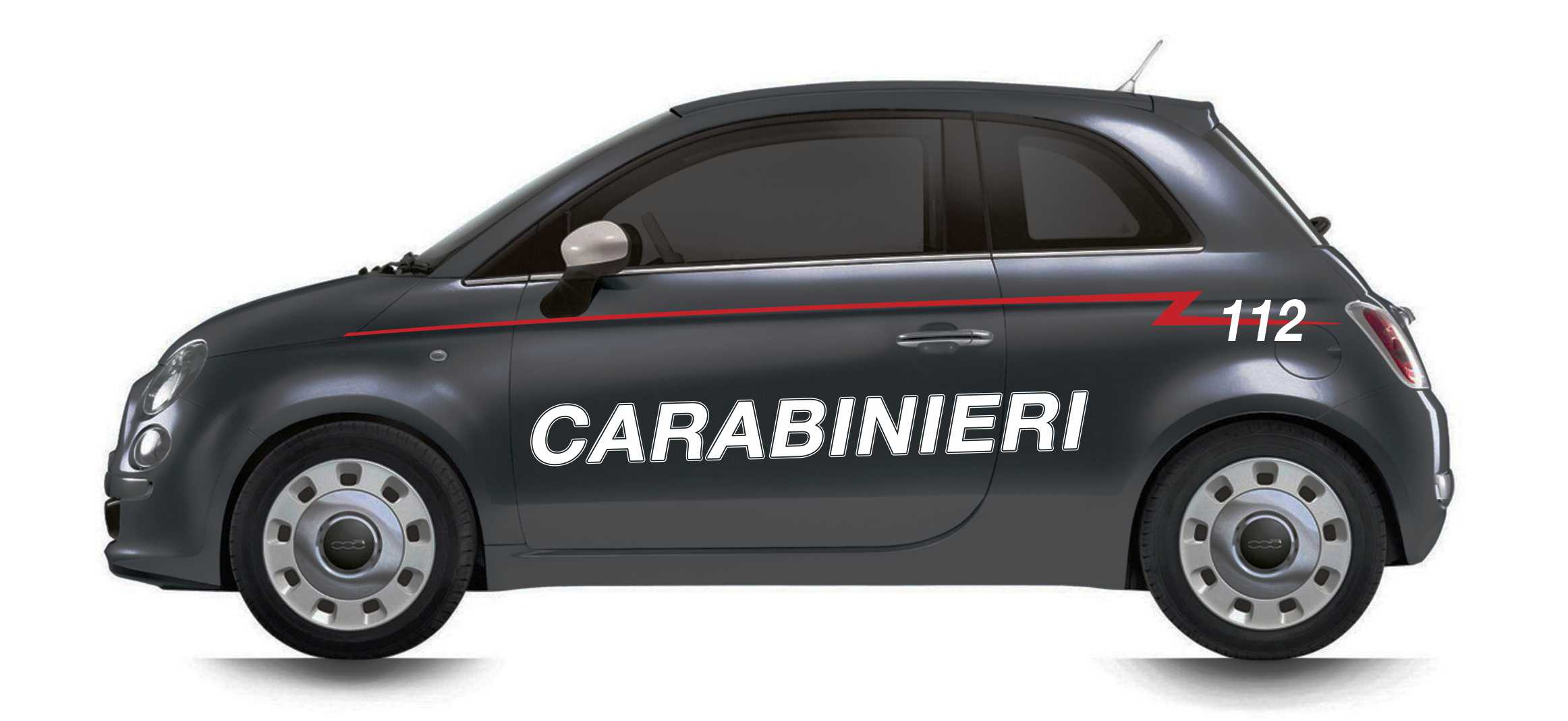Naklejki Tuningowe Fiat 500 Carabinieri