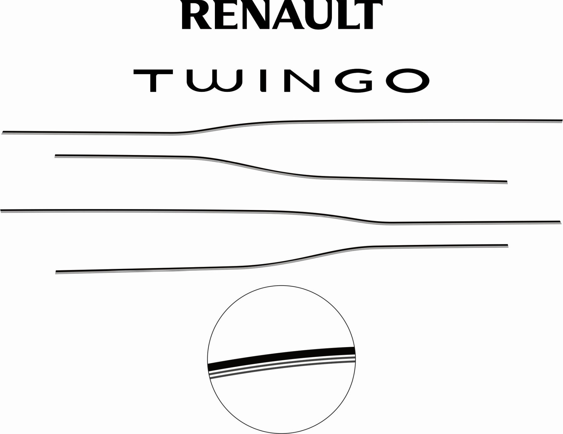 Naklejki tuningowe na samochód Renault Twingo GT sticker decals aufkleber