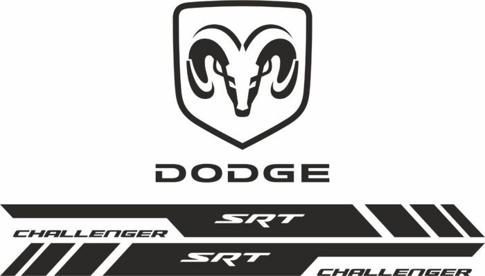 Dodge challenger SRT pasy sport boki naklejki decals stripes sticker aufkleber nalepky samolepky tuning