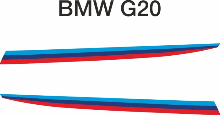 Naklejki na BMW G20, G21, G22 Performance 3-kolorowe