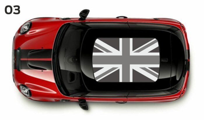 Mini osobowe flaga na dach UK Wielka Brytania naklejki decals stripes sticker aufkleber nalepky samolepky tuning