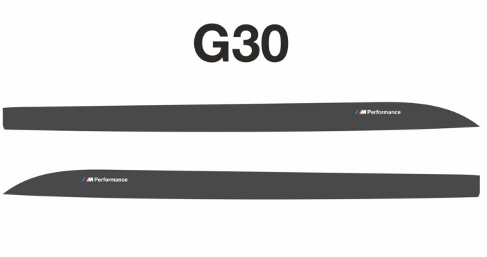 BMW G30 pasy na progi mperfomance sticker decals stripes