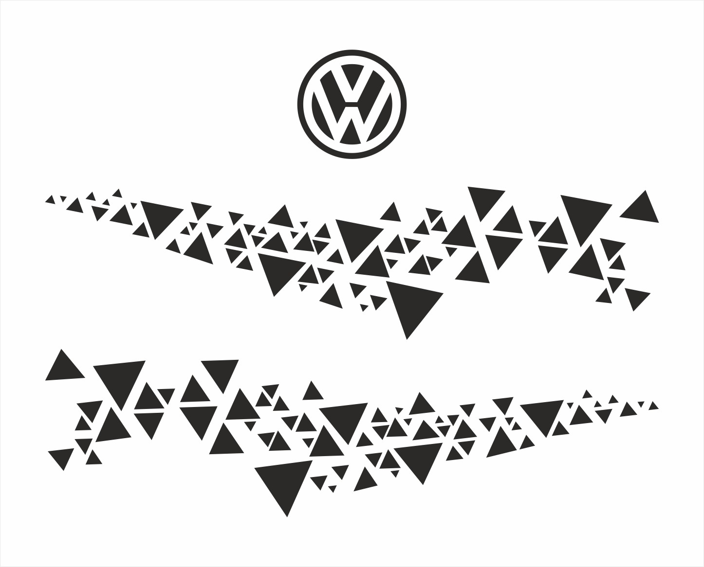 VW Scirocco trójkąty naklejki decals stripes sticker aufkleber nalepky samolepky tuning