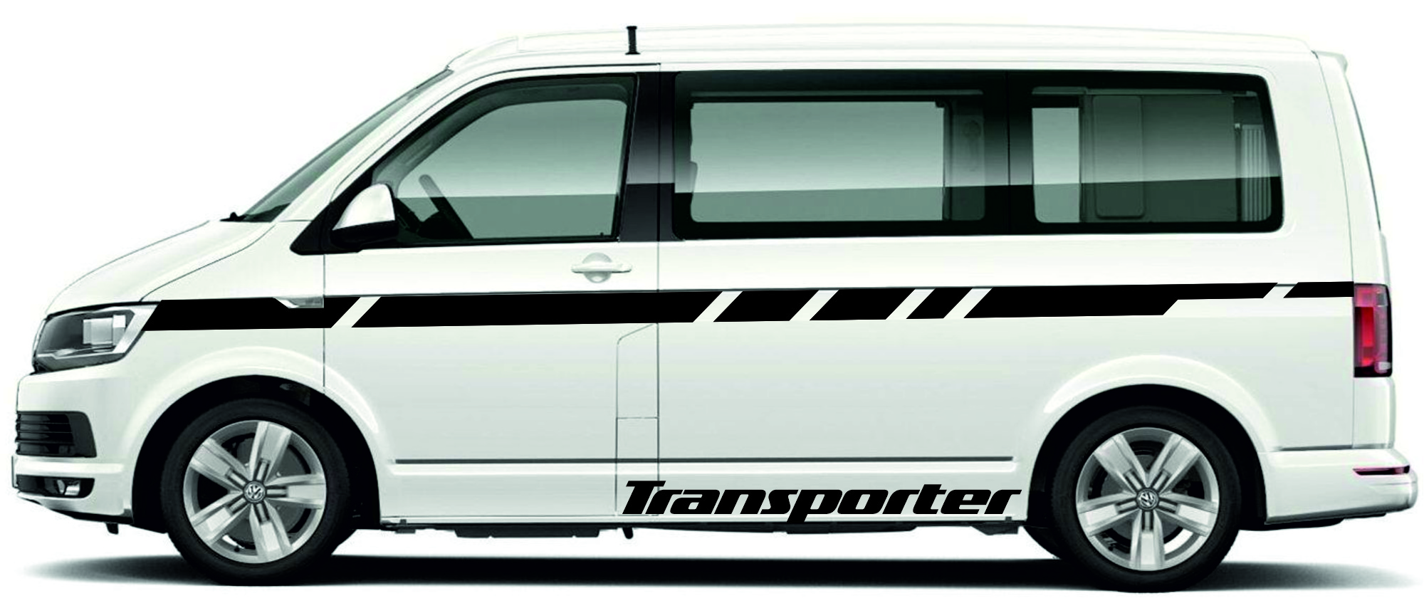 Naklejki VW T5 T6 Transporter pasy na boki krótki naklejki decals stripes sticker aufkleber nalepky samolepky tuning