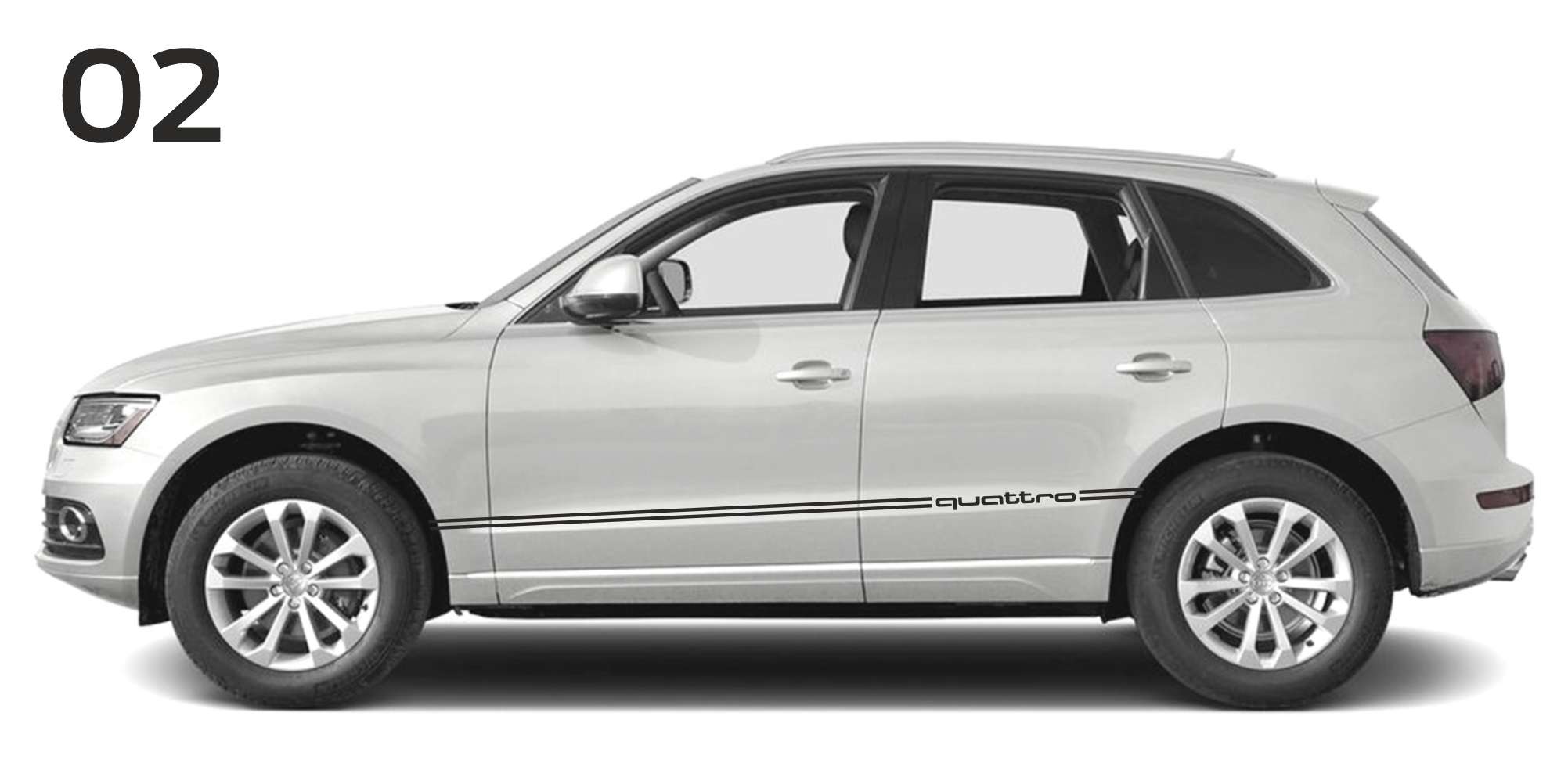 Audi Q5 Naklejka folia sticker aufkleber decals nalepky samolepky tuning na boki Q5