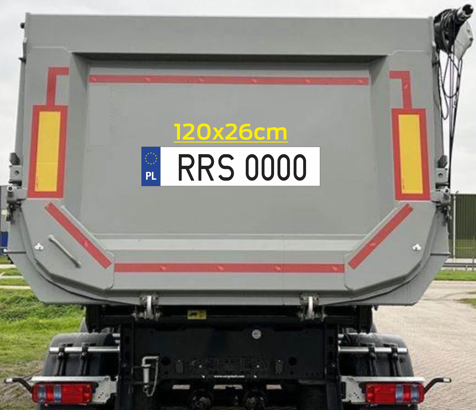Naklejka folia sticker aufkleber decals nalepky samolepky tuning rejestracja na naczepę ciężarowe