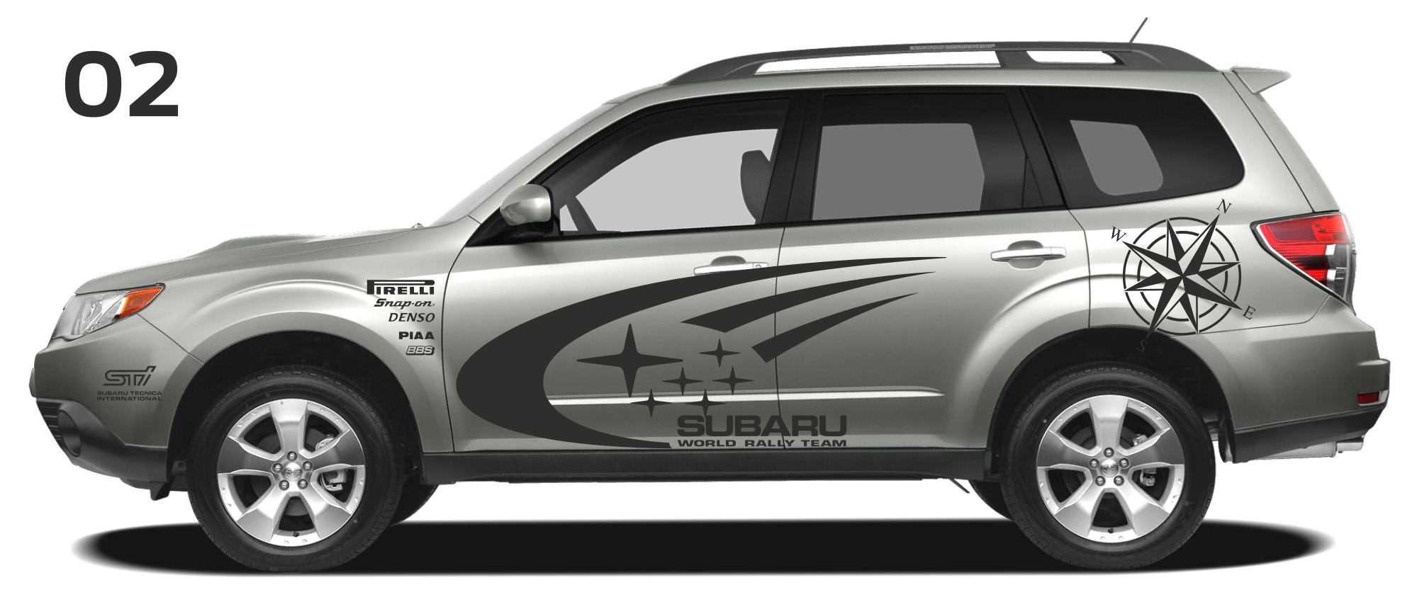 Naklejki na Subaru Forester naklejki decals stripes sticker aufkleber nalepky samolepky tuning