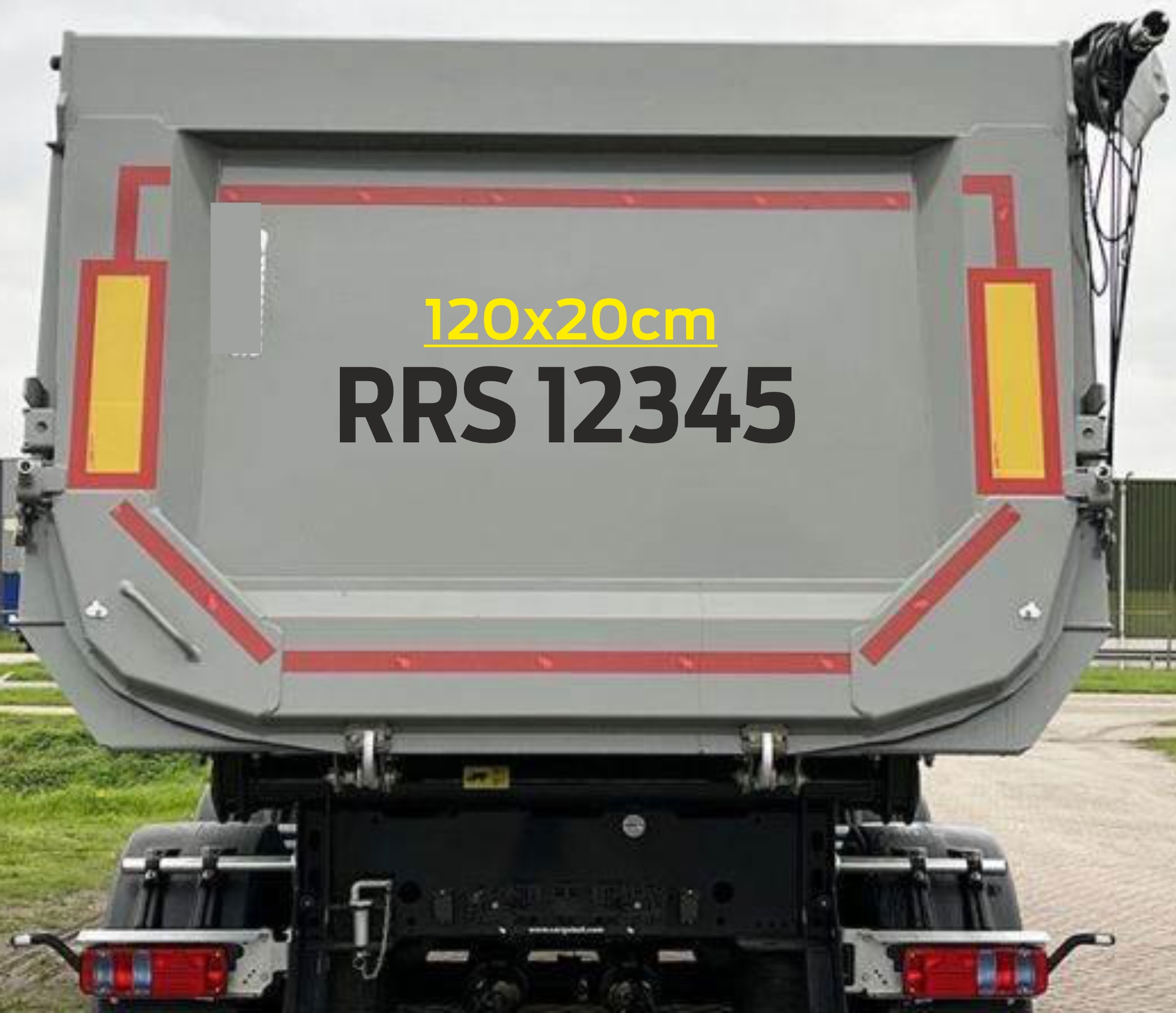 Naklejka folia sticker aufkleber decals nalepky samolepky tuning rejestracja na naczepę ciężarowe numer